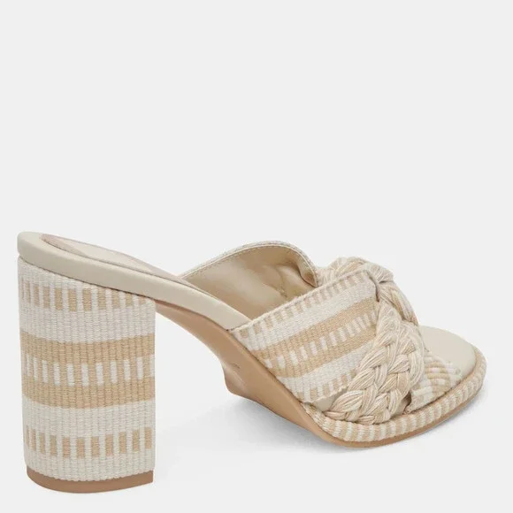 Dolce Vita Brilah Sandals Women's US 9 Brown Open Toe Block Heel Slide PQ292